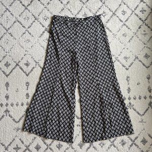 Anthropologie Black and White Flared Pants